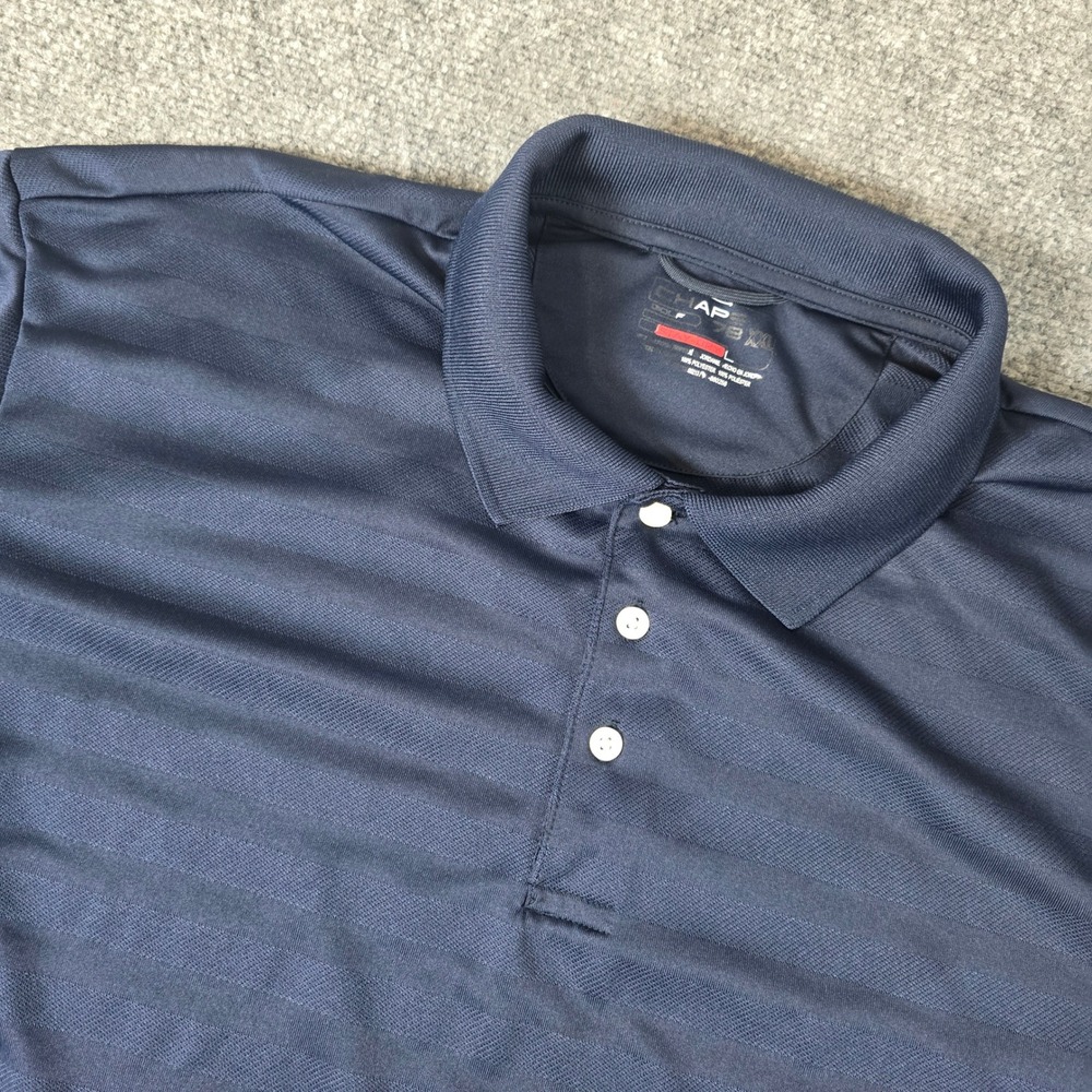 Chaps 78 Golf Polo Shirt‎ Men's Stay Dry Short Sleeve Athletic Blue XXL